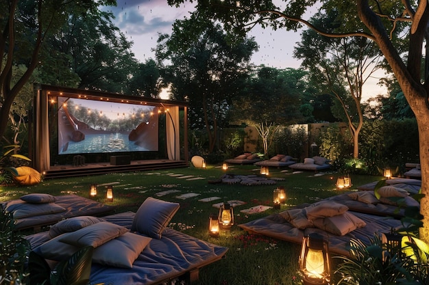 Charming outdoor cinema screenings under the stars