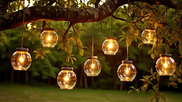 Charming outdoor yard lights