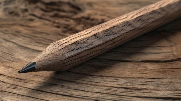 Charming Pencil With Seamless Wood Grain Texture