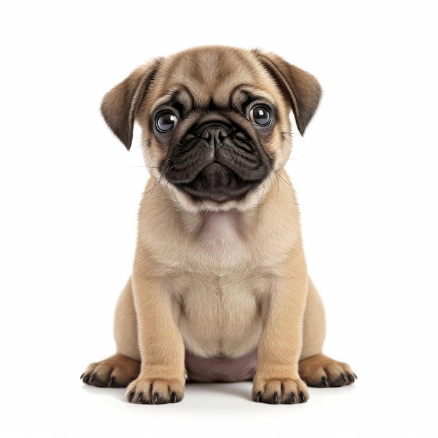 Photo charming pug puppy