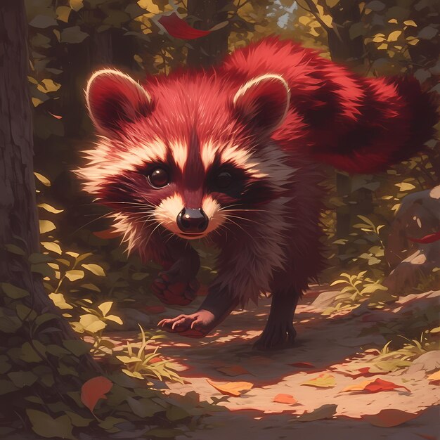 Charming Red Panda in Natural Habitat