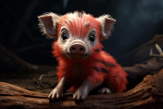 A charming red river hog piglet the epitome of cut 00087 00