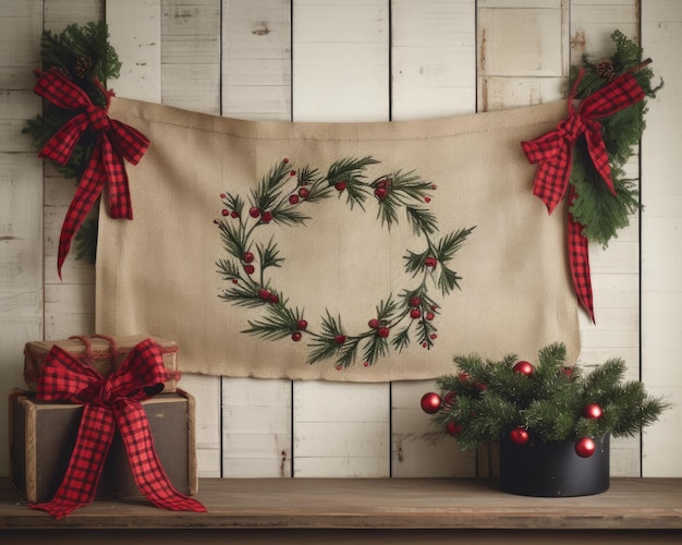 A charming and rustic Christmas banner