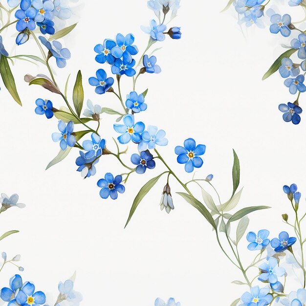 Photo charming simplicity forgetmenots flowers in a graceful blend