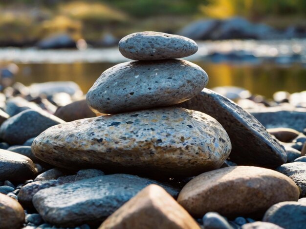 Charming view of piles of rocks