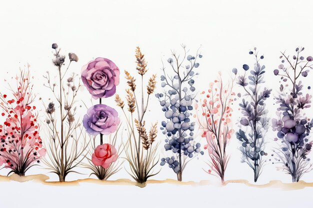 Charming watercolor wreaths encompassing winter holiday scenes amid gentle snowfall