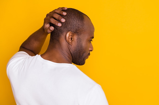 charming well-groomed african man barbershop procedure