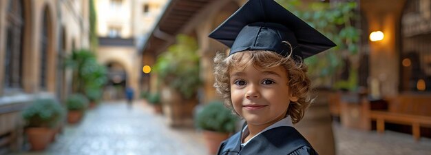 charming young university graduate boy