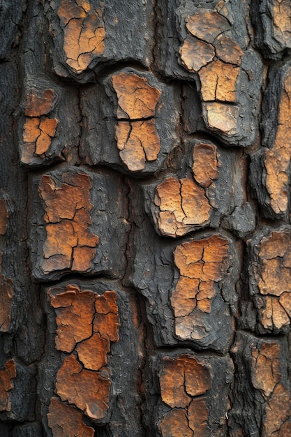 사진 산불 이 숲 식물 에 미치는 영향 을 보여 주는 불타버린 나무 질