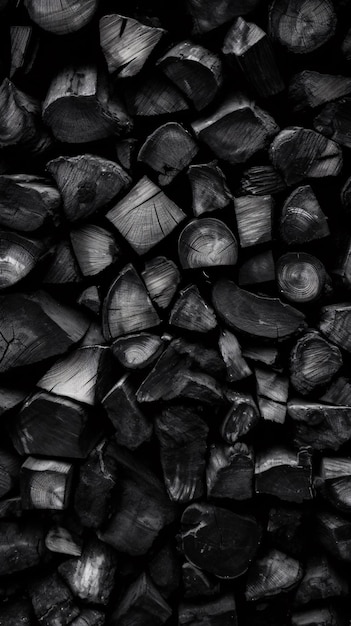 Charred wood texture