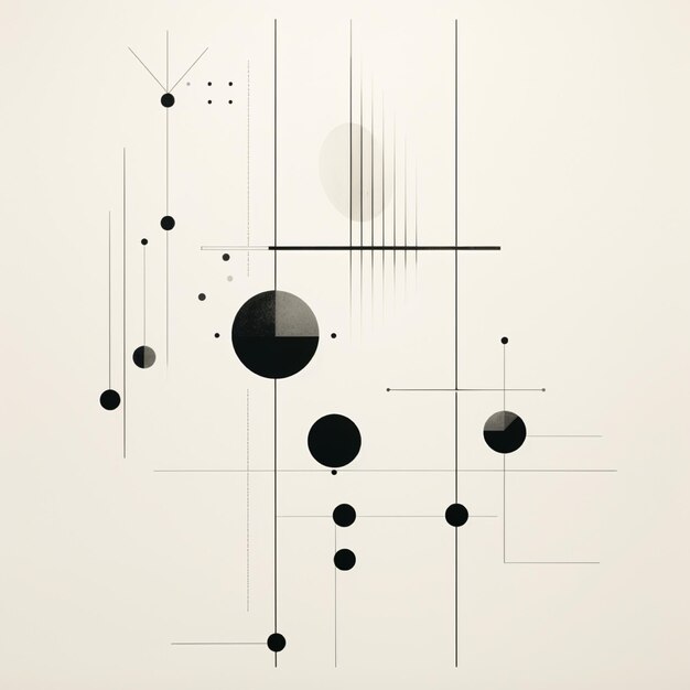 A chart of Black and white line art of Minimalist