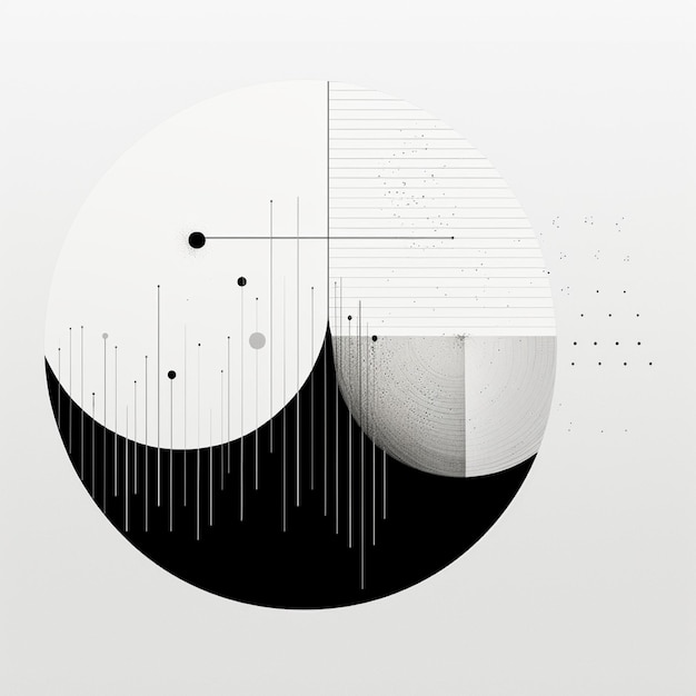 A chart of Black and white line art of Minimalist