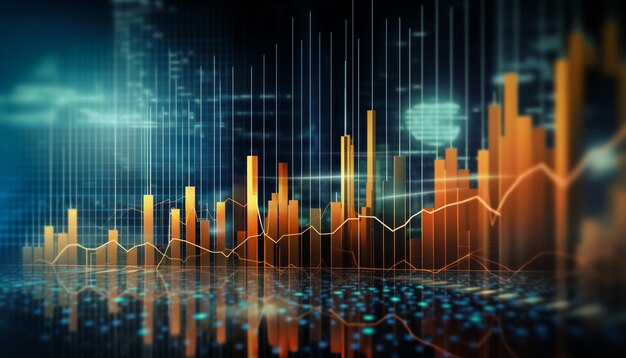 chart and graph of stock marketBusiness and financial concept economy concept