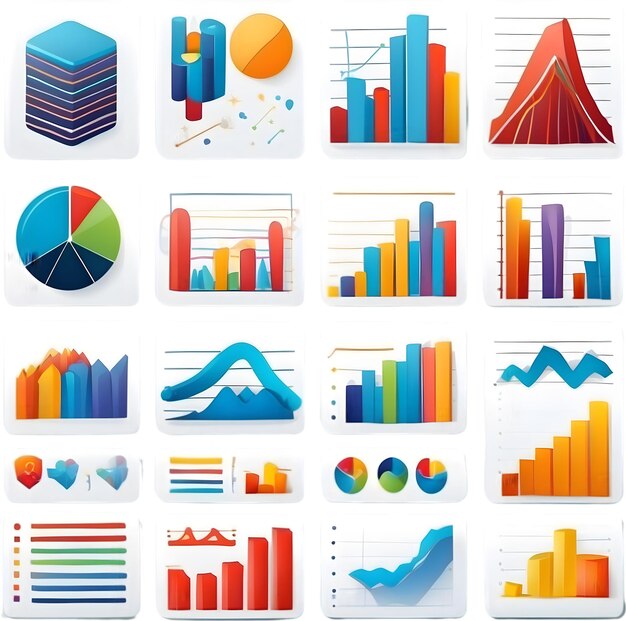 Photo chart illustration collection infographic vector set data visualization design elements graphs an