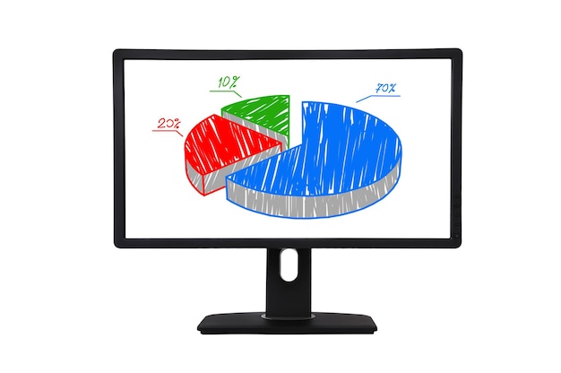 Foto grafico nel monitor