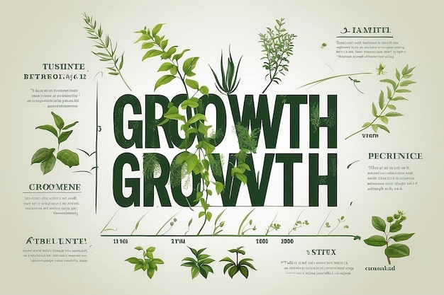 A chart of plants with the word growth on it