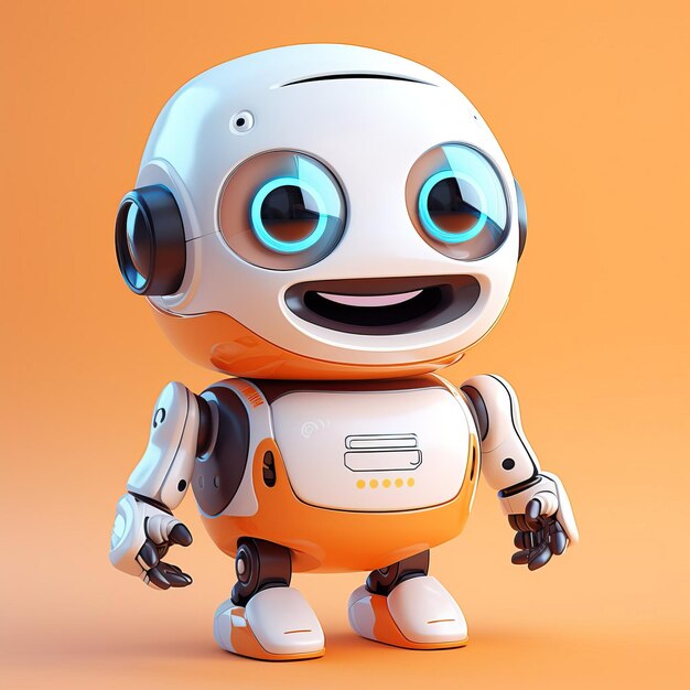 写真 チャットボット - 可愛い友好的なロボット
