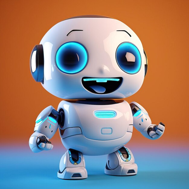 chat bot cute friendly robot