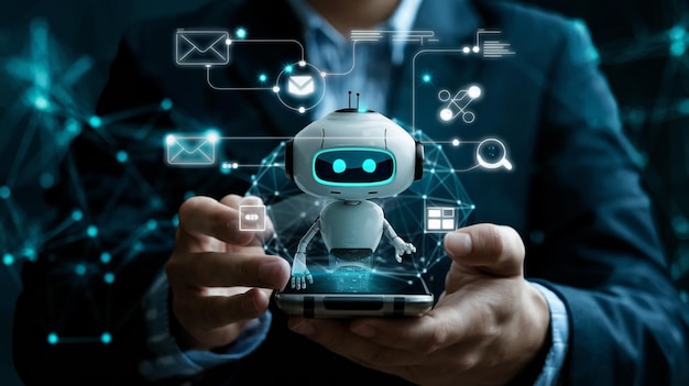 Chat Bot Service Concept Verbetering van de klantenervaring met virtuele assistent