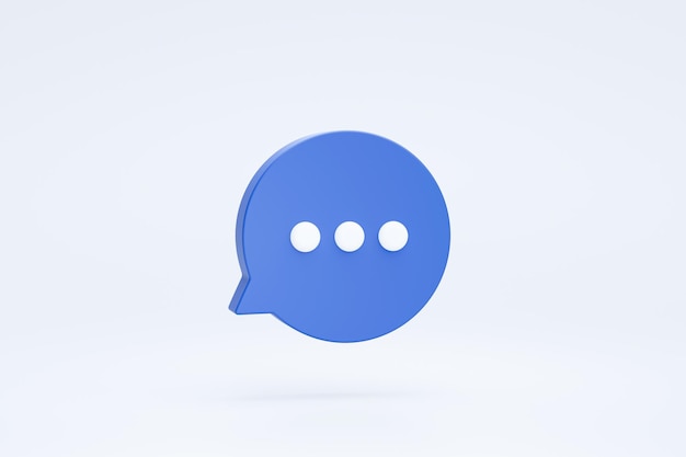 Chat bubble message speech dialog icon symbol 3d rendering