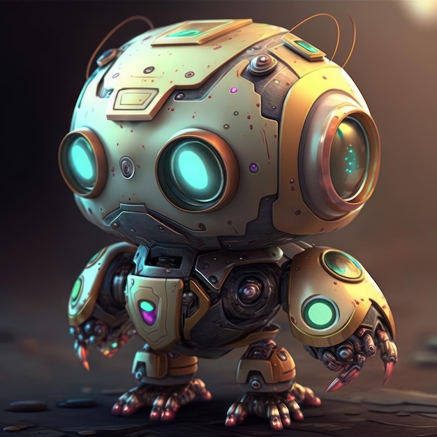 Chat GPT Cute Robot Mascot Character