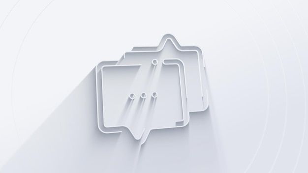 채팅 아이콘 사진 게시물에 대한 흰색 배경 인포그래픽 3D 소셜 미디어 아이콘