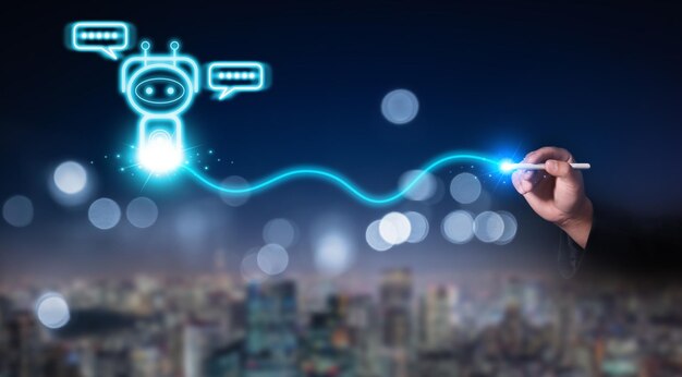 人工知能 (AI) 人工知能(AI)人工知性(AI)はコマンドプロンプトを入力することで未来的な技術の変革を生み出します