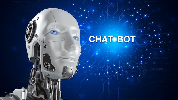 Chatbot are assistant conversation for provide access to data growth of business in online network Robot application and global connection AI Artificial intelligence