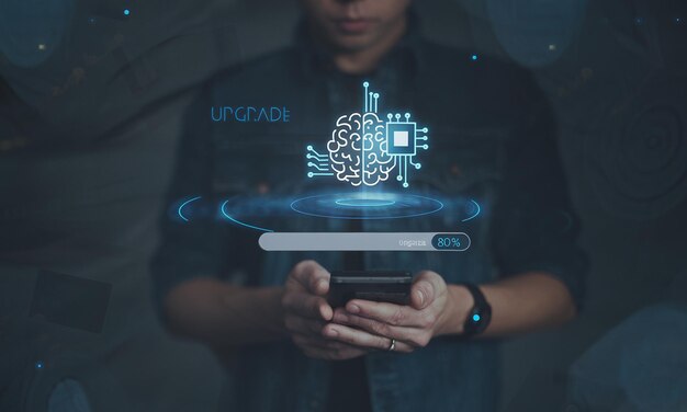 Chatbot 인공 지능 디지털 고객 서비스 애플리케이션 개념