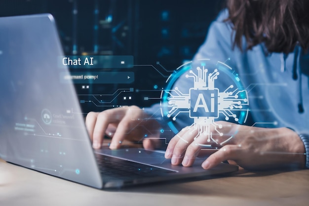 Chatbot 인공 지능 디지털 고객 서비스 애플리케이션 개념