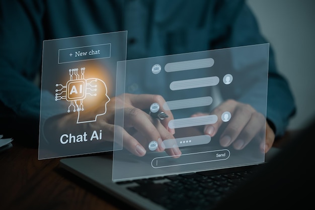 Chatbot 대화 AI 인공지능 기술 온라인 고객 서비스 디지털 Chatbot 로 응용 프로그램 OpenAI 미래 기술 창출 인터넷에서 가상 보조