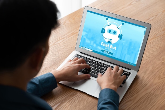 แอปพลิเคชันซอฟต์แวร์แชตบอตสำหรับธุรกิจออนไลน์ทันสมัย