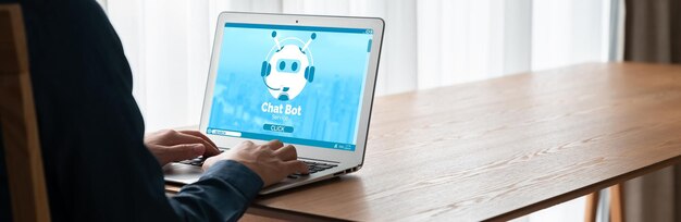 แอปพลิเคชันซอฟต์แวร์แชตบอตสำหรับธุรกิจออนไลน์ทันสมัย