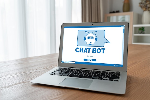 Foto chatbot-softwareapplicatie voor modieuze online bedrijven