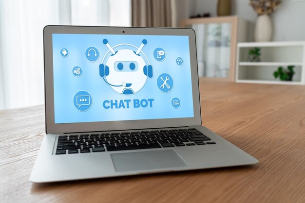 Foto chatbot-softwareapplicatie voor modieuze online bedrijven