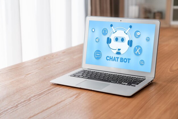 Foto chatbot-softwareapplicatie voor modieuze online zaken