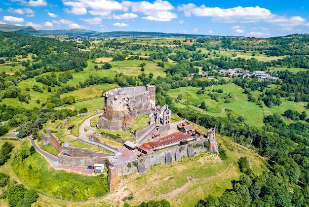 The Chateau de Murol, a medieval castle in the Puy-de-Dome department of France