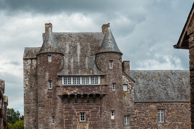 Chateau Trecesson, medieval French castle located in the commune of CampÃÂÃÂ©nÃÂÃÂ©ac in the Morbihan department, near the Broceliande forest.