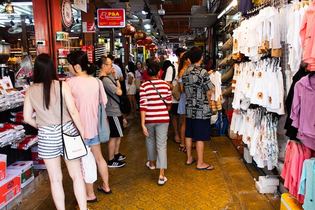 Chatuchak Weekend Market or Jatujak local walking street bazaar for thai people and foreign travelers travel visit and shopping goods products gifts souvenirs on October 29 2023 in Bangkok Thailand