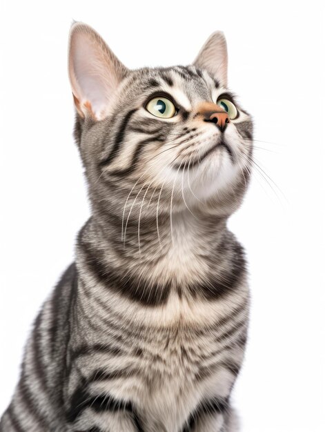 Фото Студийный снимок chaussie cat изолирован на чистом фоне