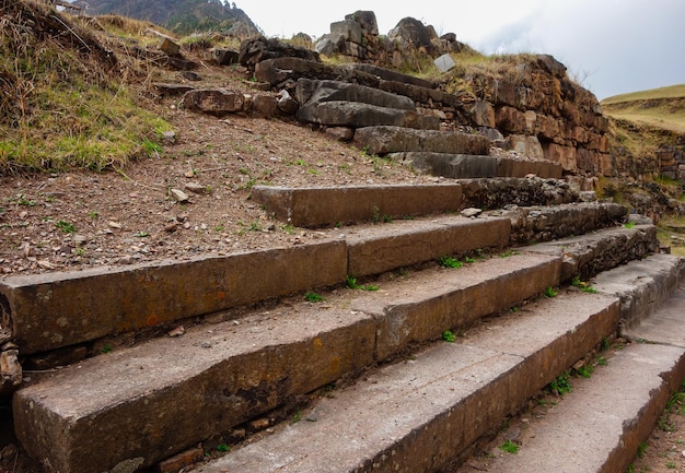 Chavin archeologische plaats, Peru. Pre-inca-ruïnes van historische cultuur