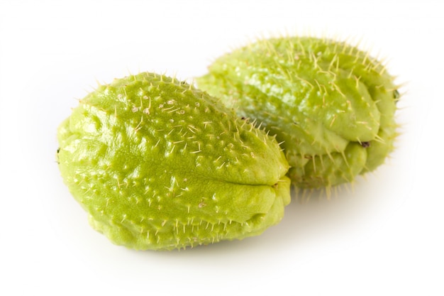 Chayote on white isolated