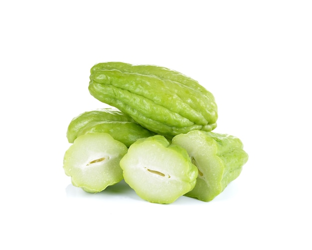 Chayote on white