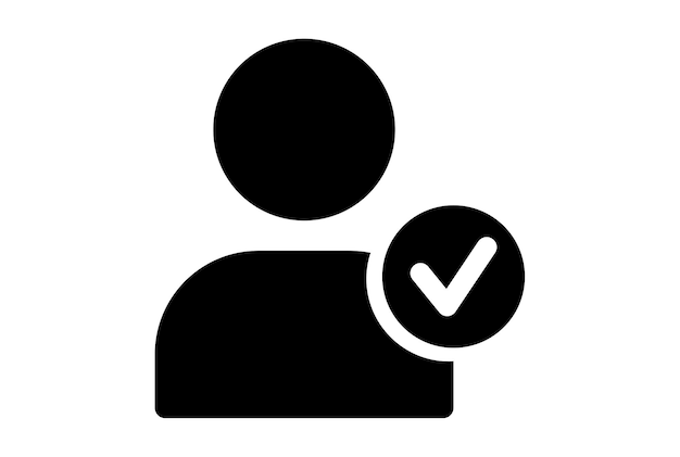 Photo check app icon flat tick sign black sign artwork