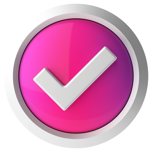 Check mark Checkbox 3D illustration