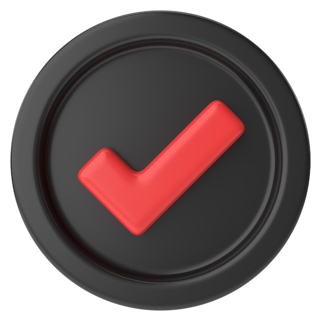 Photo check mark checkbox 3d illustration