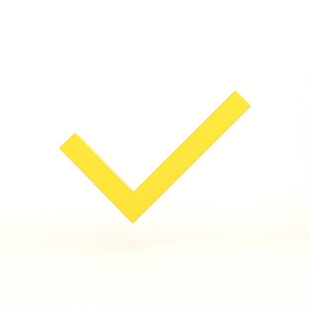 Photo check mark icon front side with white background