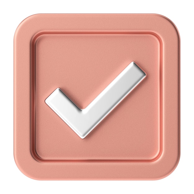 Checkbox Check mark 3D illustration