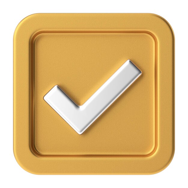 Checkbox Check mark 3D illustration