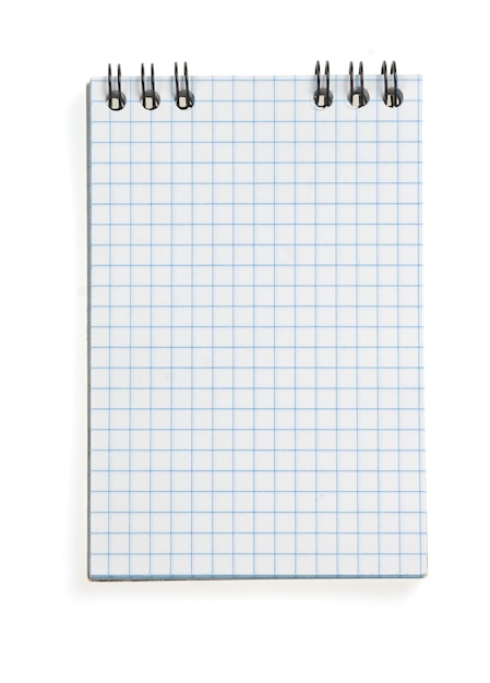 Checked notepad  isolated 